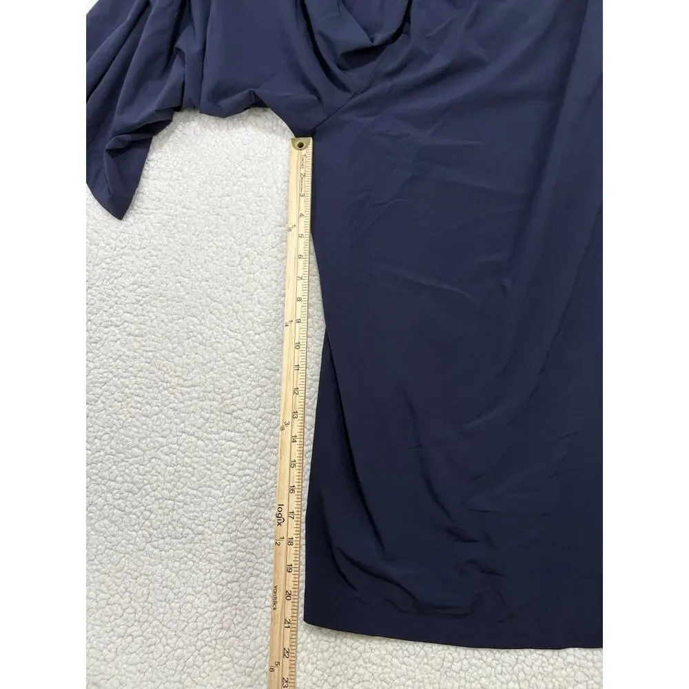 Athleta Brooklyn Wide Leg Crop Pant Womens 20 Navy Pull On Stretch Athleisure